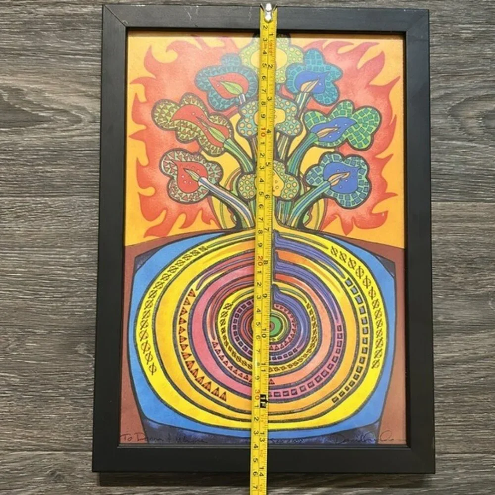 Photosynthesis Tree of Life Psychedelic Signed Artwork 14x10 Kabbalah Colorful